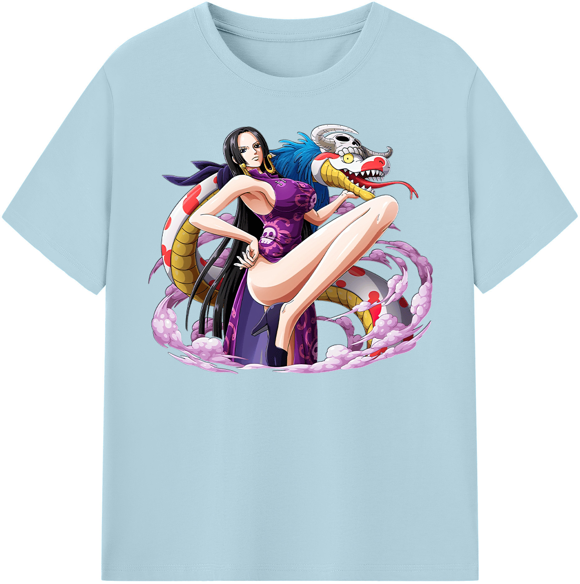 ワンピース ボア・ハンコック ONE PIECE Boa·Hancock 綿100％半袖Tシャツ（フロントプリント）